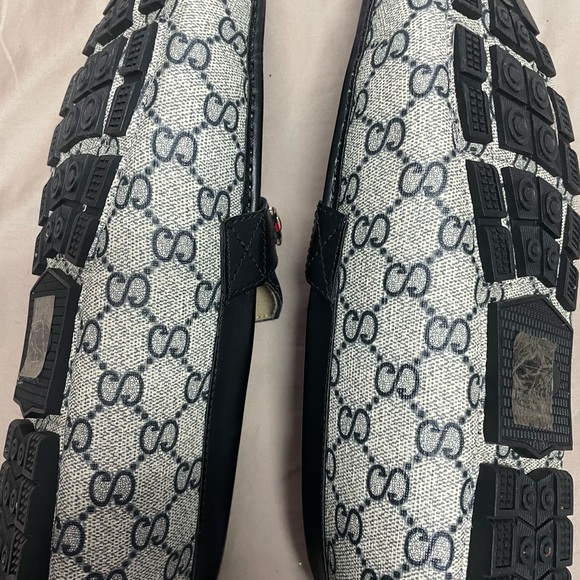 Men's Black Loafers with Gold Accent - Picture 4 of 8